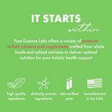 Close-up of PURE ESSENCE LABS Ionic-Fizz Magnesium Plus powder ingredients list