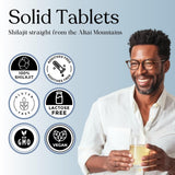 Close-up of Pure Himalayan Shilajit tablet