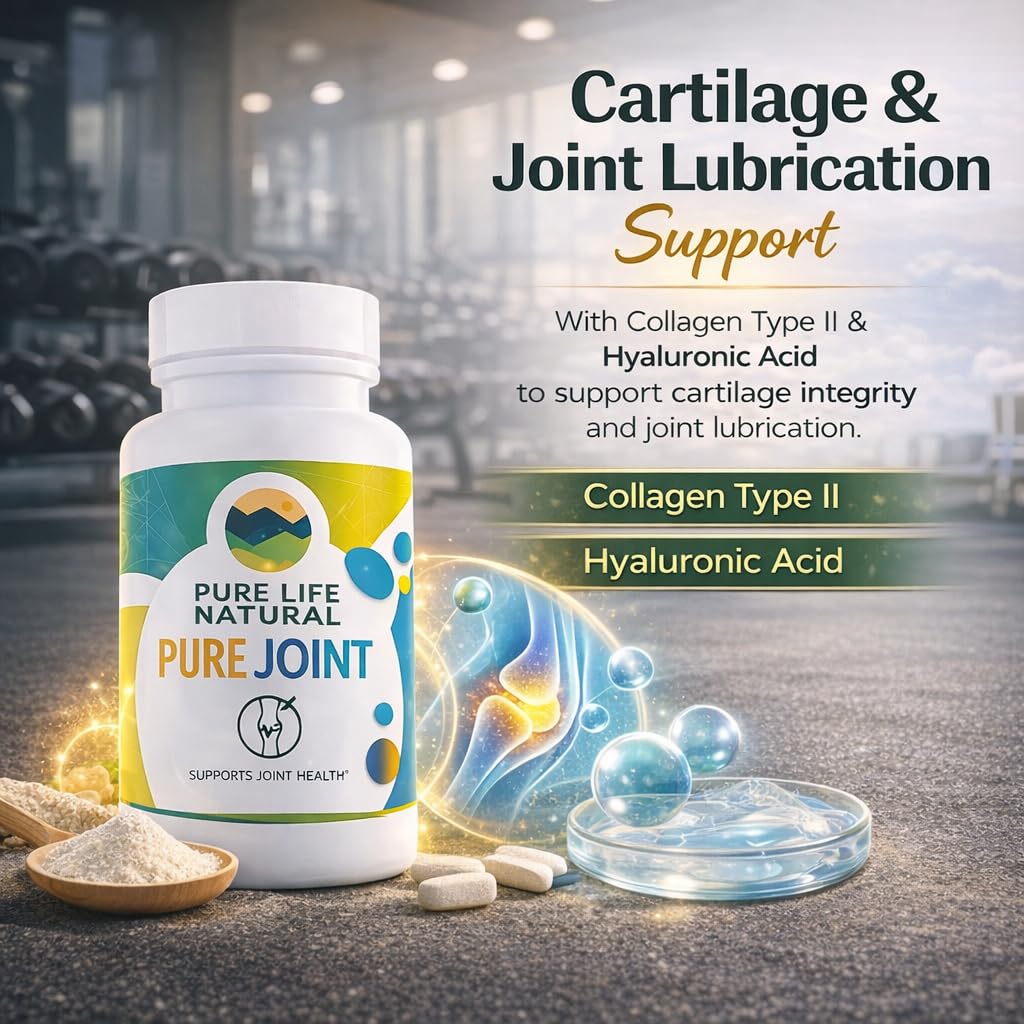 Close-up of PURE LIFE NATURAL Joint Support Supplement tablets
