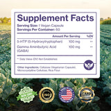 Close-up of Pure Micronutrients 5-HTP Supplement 100mg GABA vegetarian capsules
