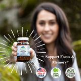 Close-up of Pure Mountain Botanicals Bacopa Monnieri capsule