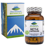 Close-up of Pure Mountain Botanicals Nettle Leaf Capsules