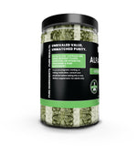 Close-up of PURE ORIGINAL INGREDIENTS Alfalfa Leaf Capsules bottle