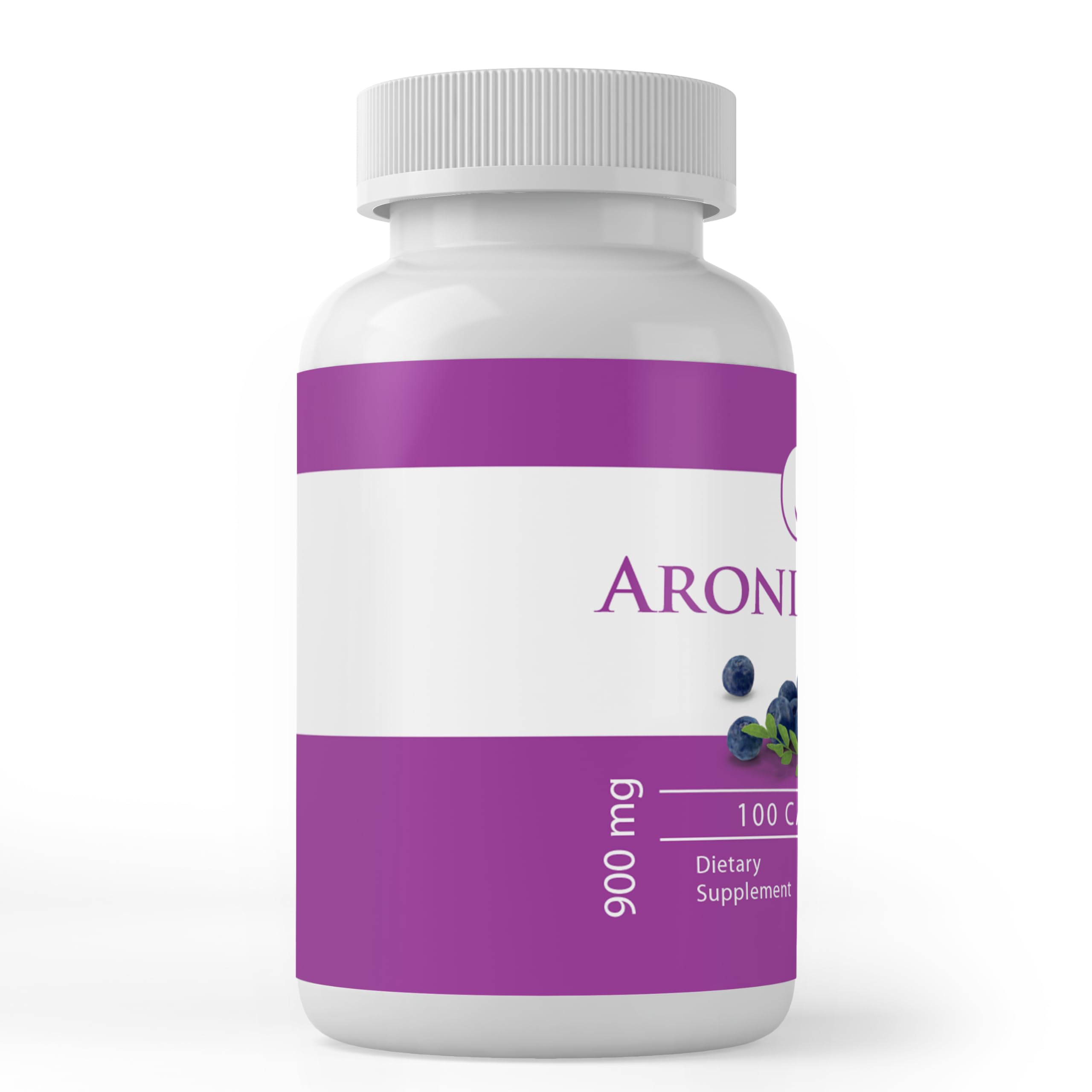 Close-up of PURE ORIGINAL INGREDIENTS Aronia Berry Extract Capsules bottle