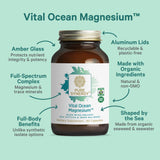 Close-up of PURE SYNERGY Magnesium Capsules inside bottle