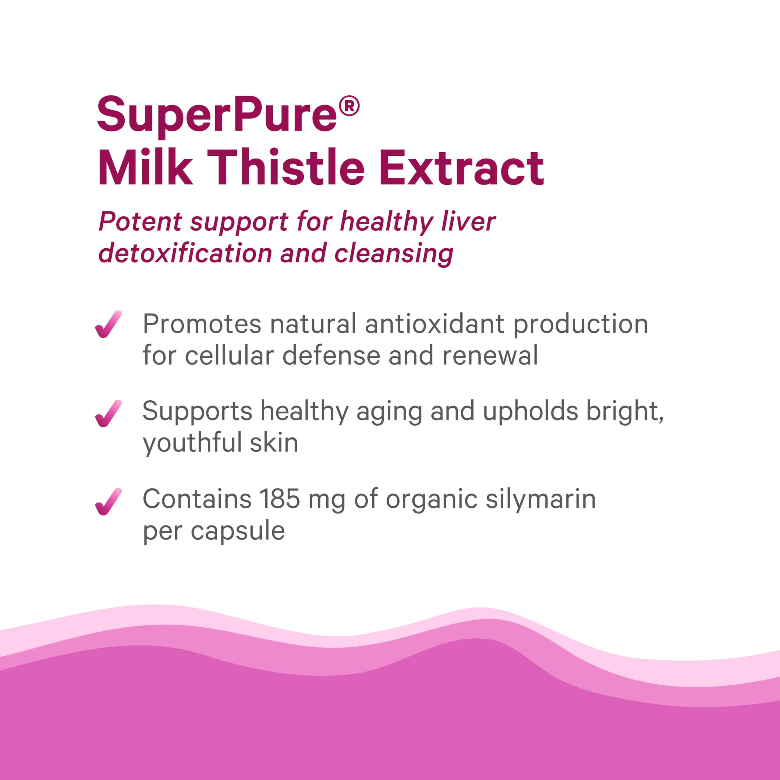 Close-up of PURE SYNERGY Organic Milk Thistle capsules