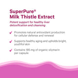 Close-up of PURE SYNERGY Organic Milk Thistle capsules