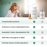 Close-up of Pure Therapro Rx B-Complex Vitamins capsules