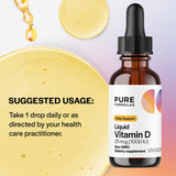 Close-up of PureFormulas Vitamin D3 Liquid Drops dropper