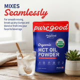 Close-up of PureGood Organic MCT Oil Powder texture