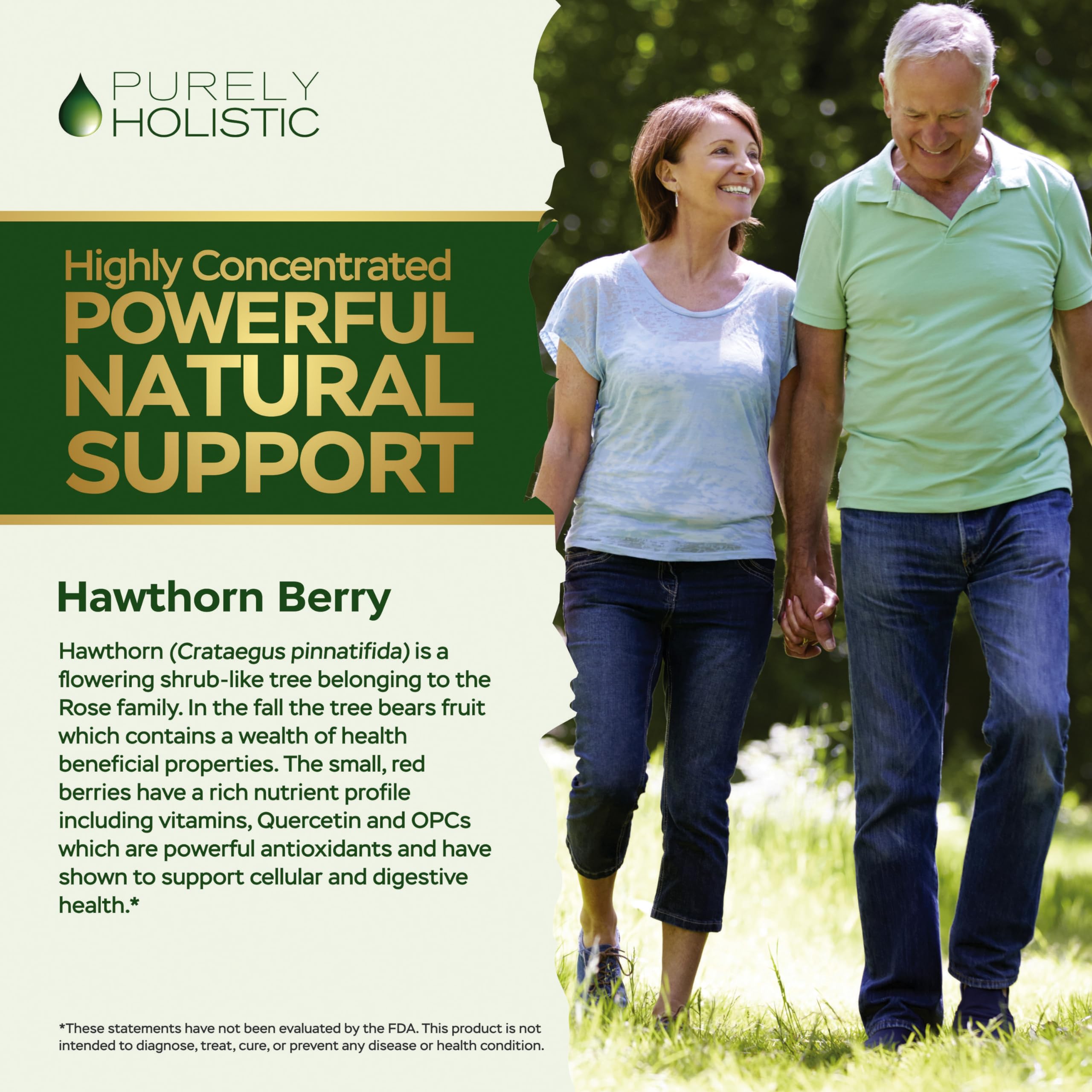 Close-up of Purely Holistic Hawthorn Berry Capsules 665mg