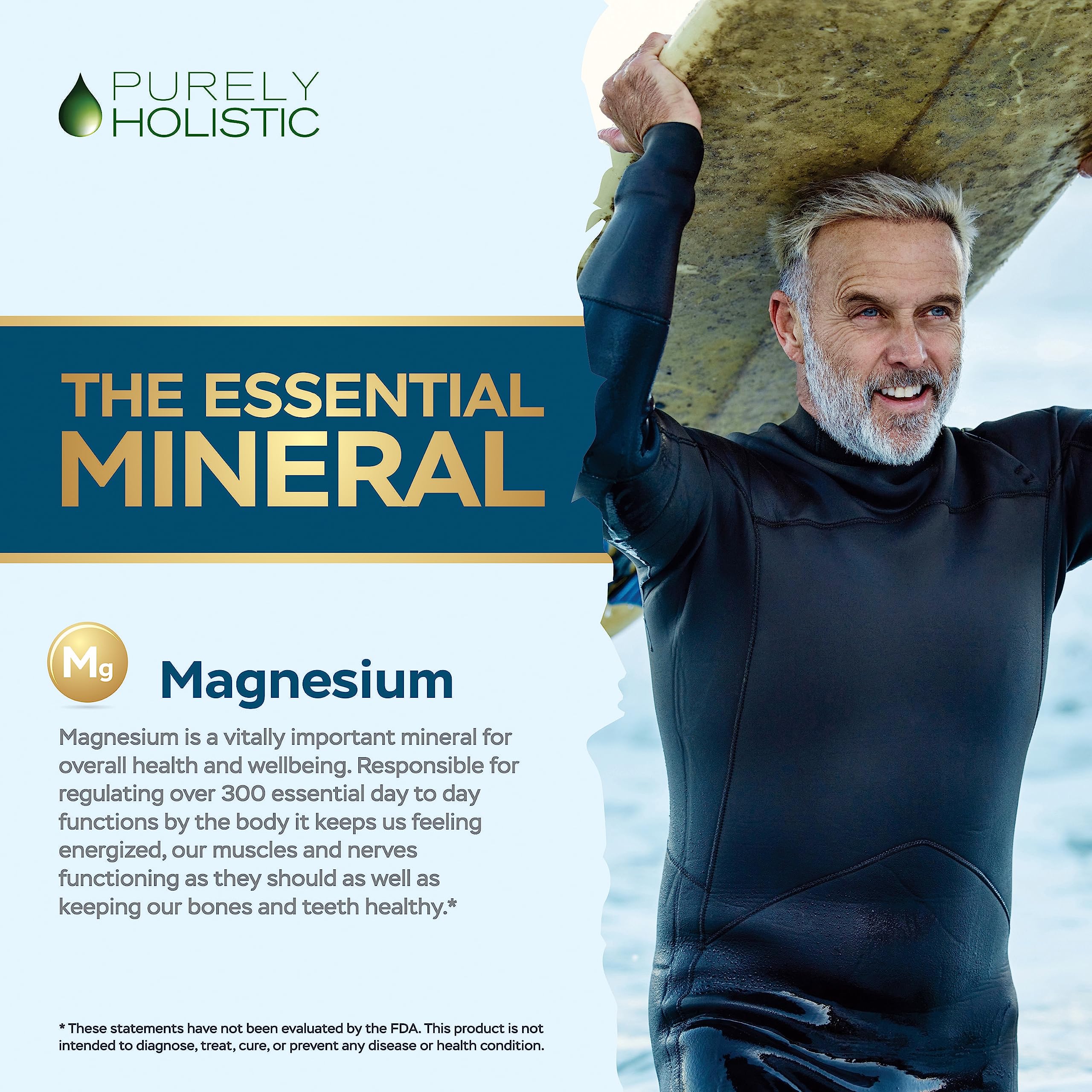 Close-up of Purely Holistic Magnesium Taurate tablet