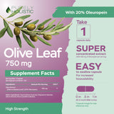 Close-up of Purely Holistic Olive Leaf Extract Capsules