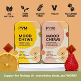 Close-up of PYM Health Mood Chews showing individual chews