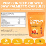 Close-up of PYY Pumpkin Seed Oil Softgels capsules