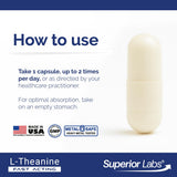 Close-up of quality Labs L-Theanine 250mg Capsules