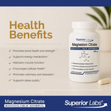 Close-up of quality Labs Magnesium Citrate capsules