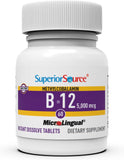 Close-up of quality Source B-12 Methylcobalamin 5000 mcg Tablets