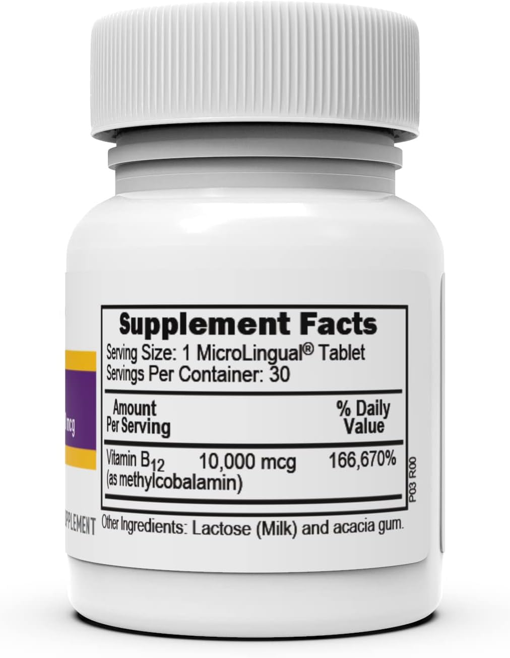 Close-up of quality Source B-12 Supplement ingredients