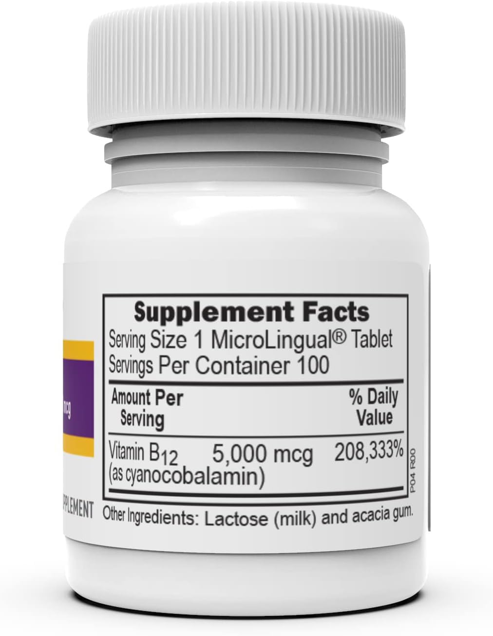 Close-up of quality Source B-12 tablet