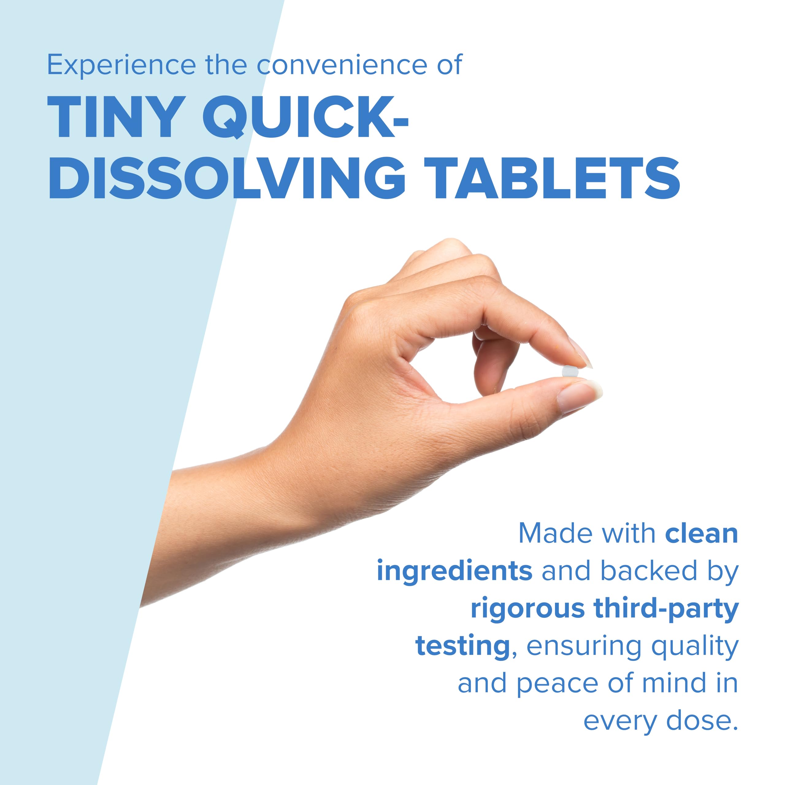 Close-up of quality Source Melatonin 5 mg dissolving tablet
