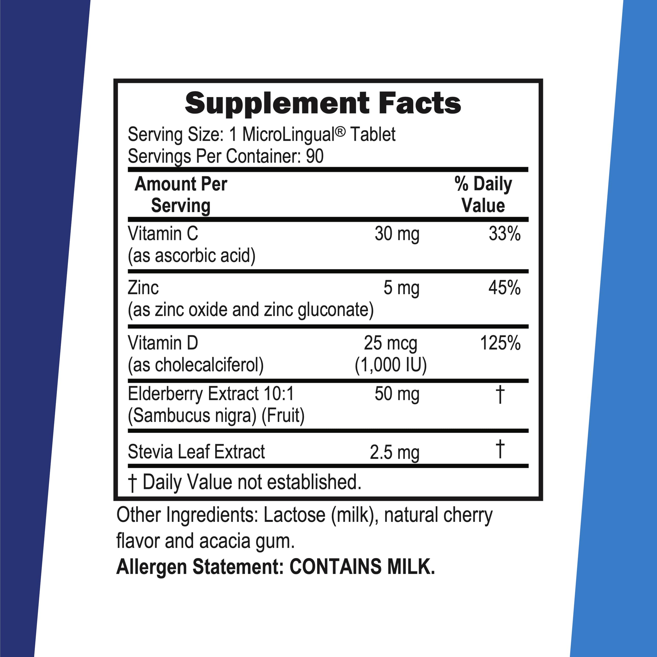 Close-up of quality Source Zinc Supplement dissolvable tablet