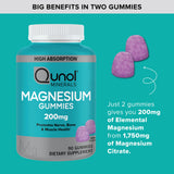 Close-up of Qunol Magnesium Gummies showing texture