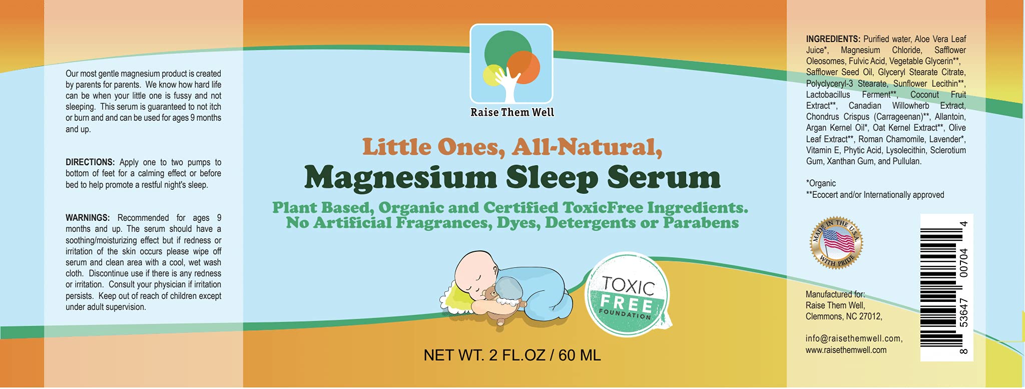 Close-up of Raise Them Well Infant Magnesium Sleep Serum pump