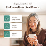 Close-up of Real Mushrooms 5-in-1 Mushroom Complex capsules