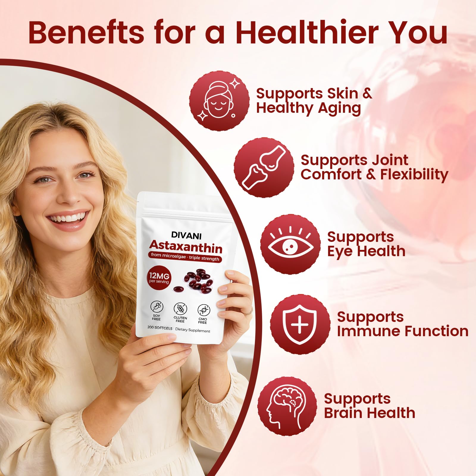 Close-up of Regpem Divani Astaxanthin softgel