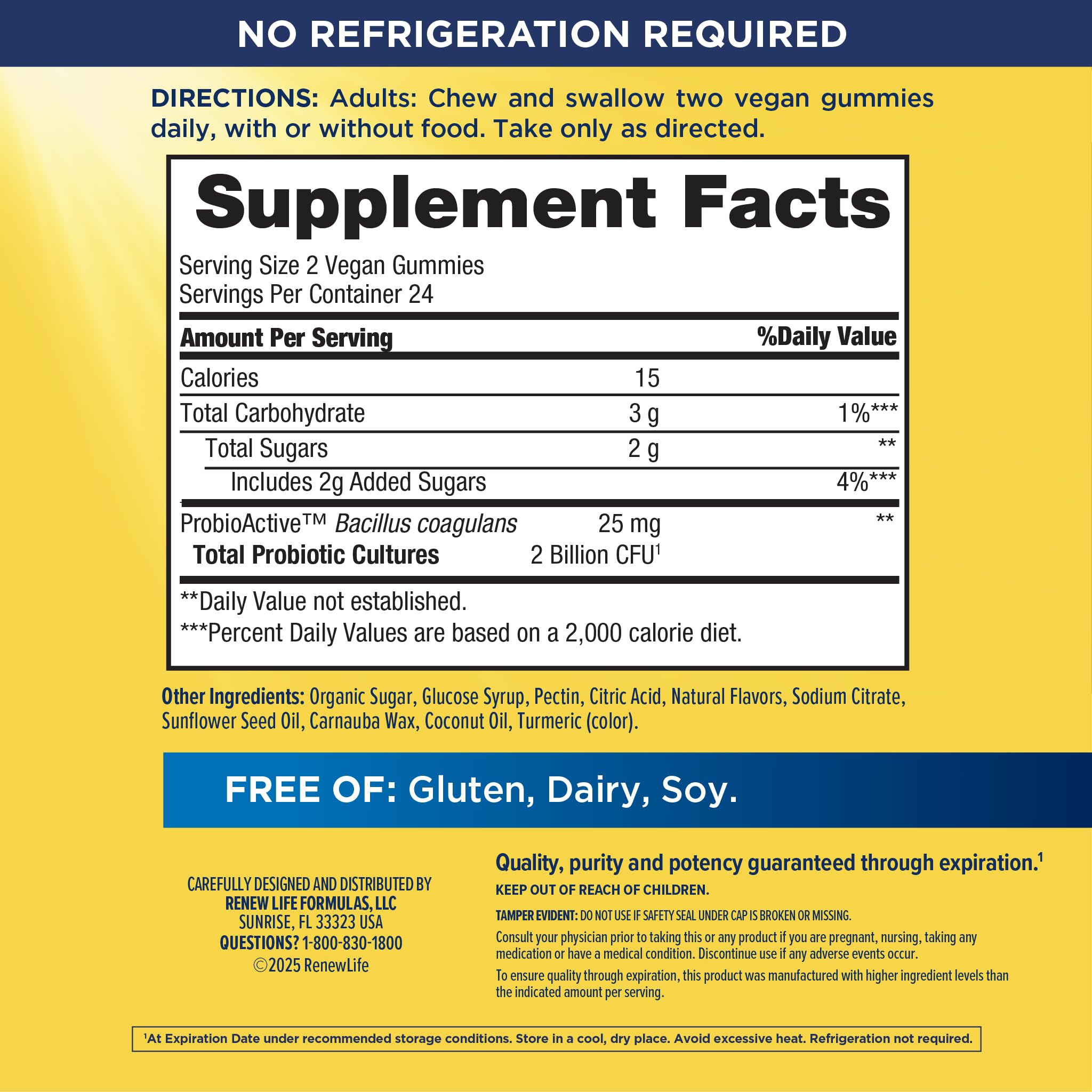 Close-up of Renew Life Extra Care Probiotic Gummies raspberry flavour