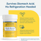 Close-up of Researched Nutritionals Multi-Biome capsules in a hand