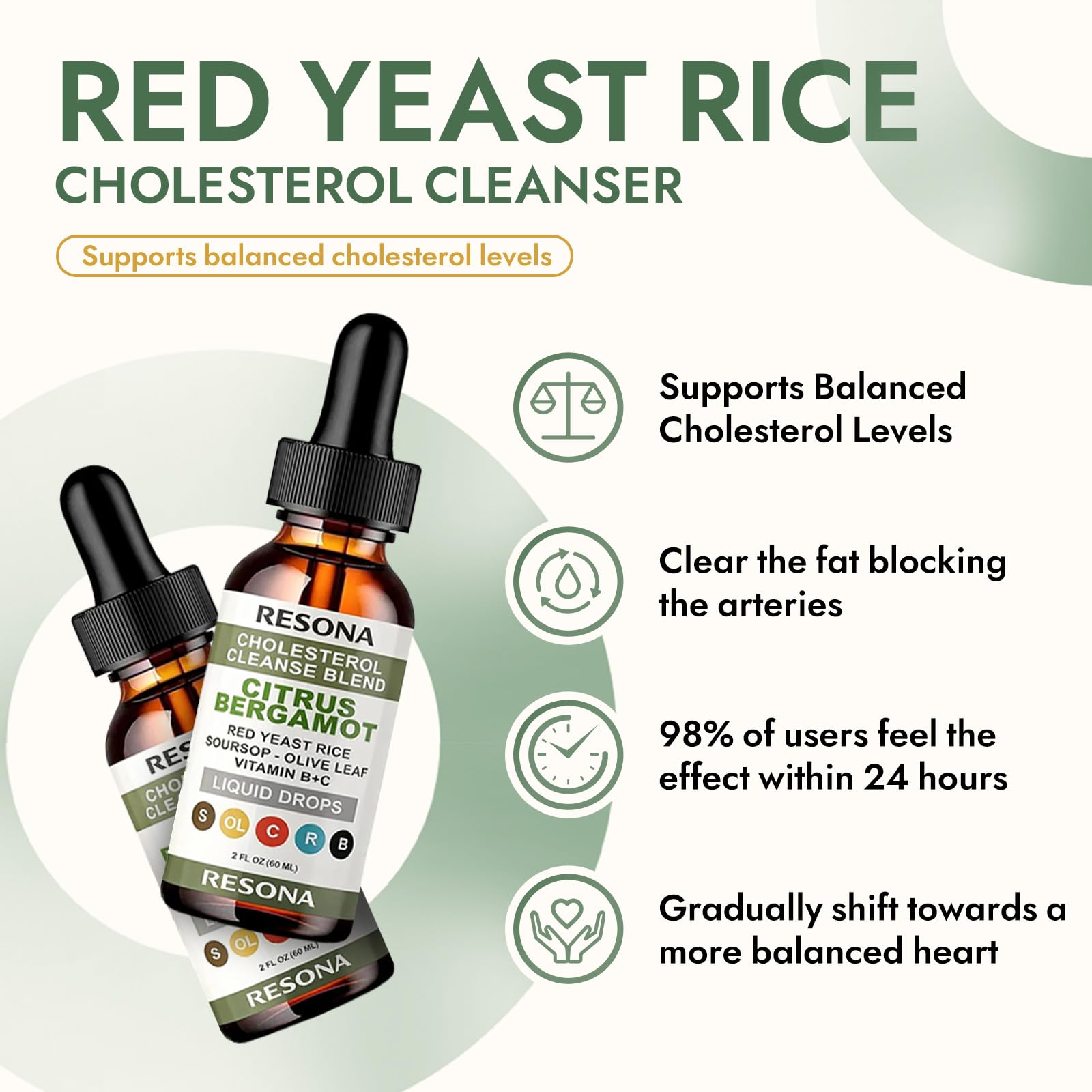 Close-up of RESONA Red Yeast Rice Drops dosage dropper