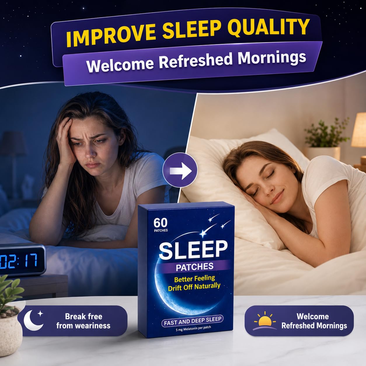 Close-up of REVCIODOWS Deep Sleep Patch ingredients