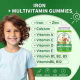 Close-up of ReviNutra Iron Gummies showing texture and colour