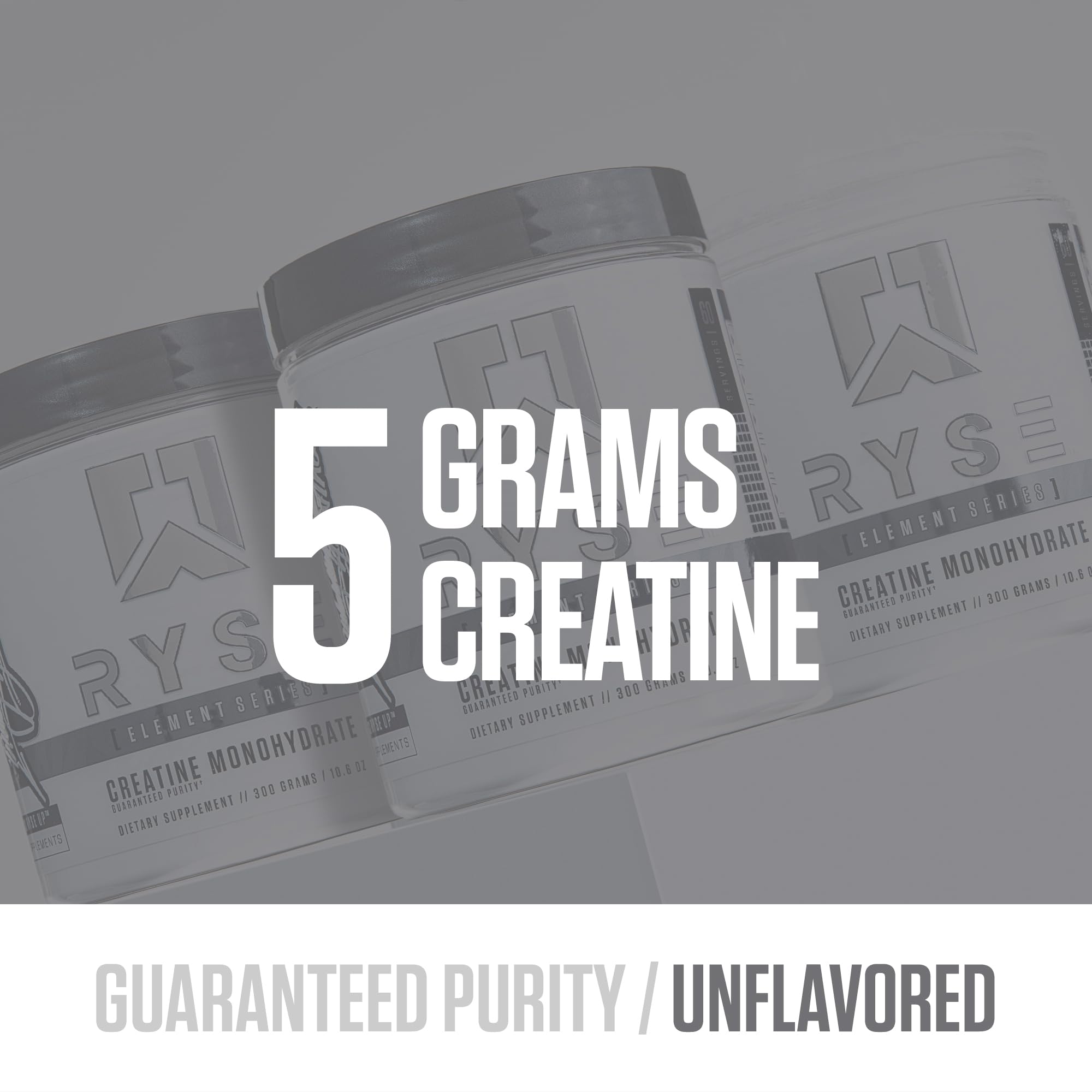 Close-up of RYSE Up Supplements Creatine Monohydrate powder