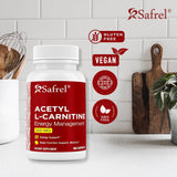 Close-up of Safrel Acetyl L-Carnitine capsule
