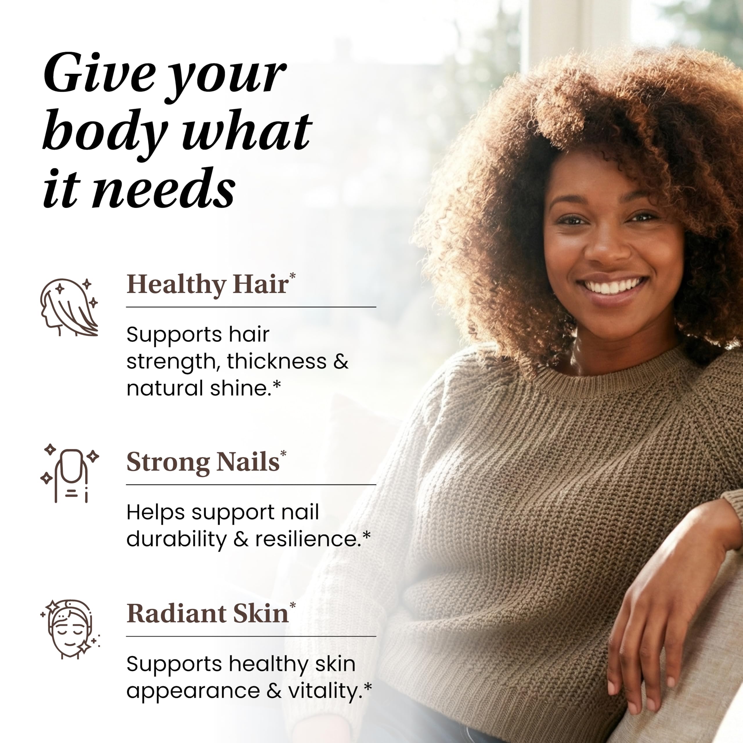 Close-up of Sandhu's Collagen Biotin Keratin Capsules