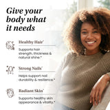 Close-up of Sandhu's Collagen Biotin Keratin Capsules