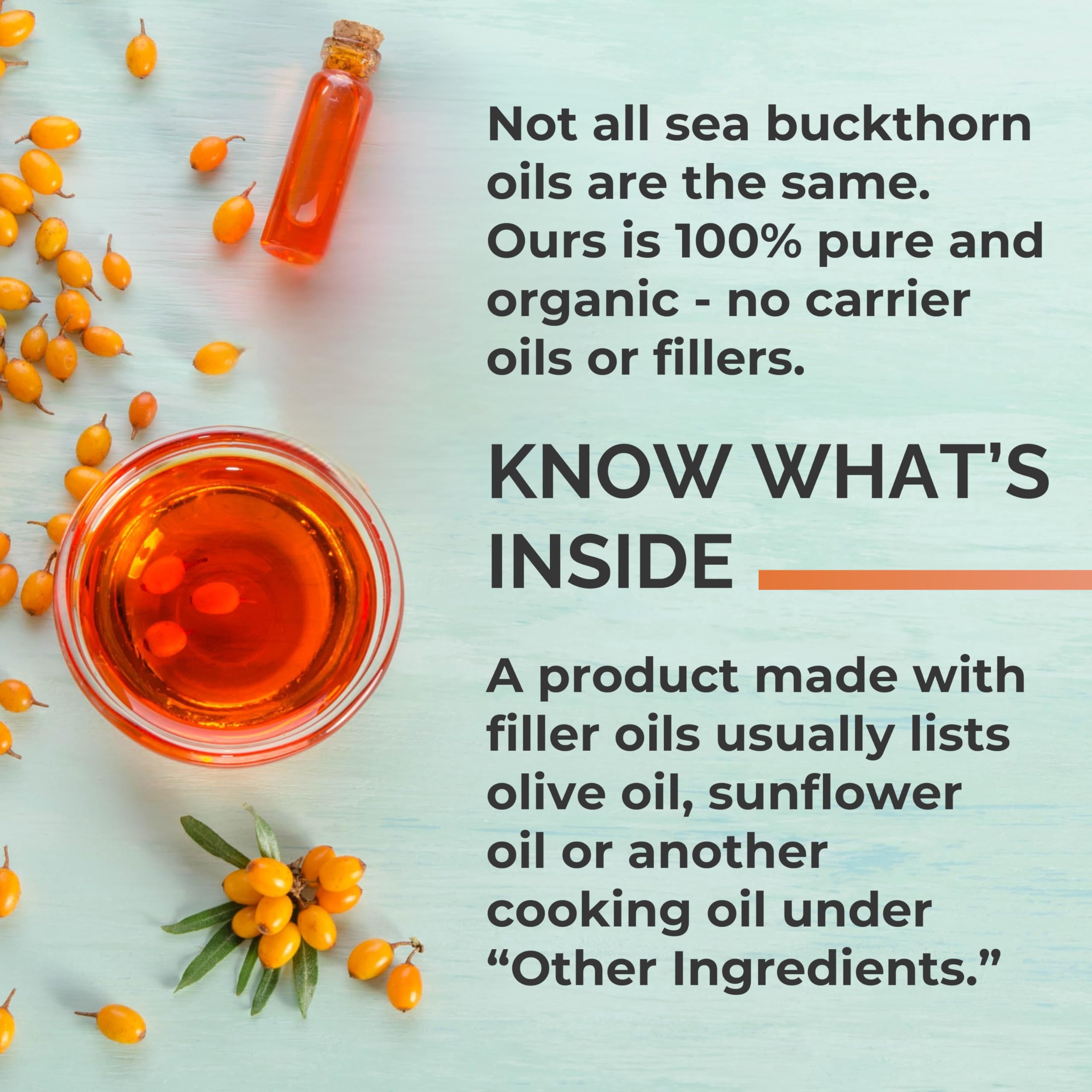 Close-up of SEABUCKWONDERS Sea Buckthorn Oil softgels