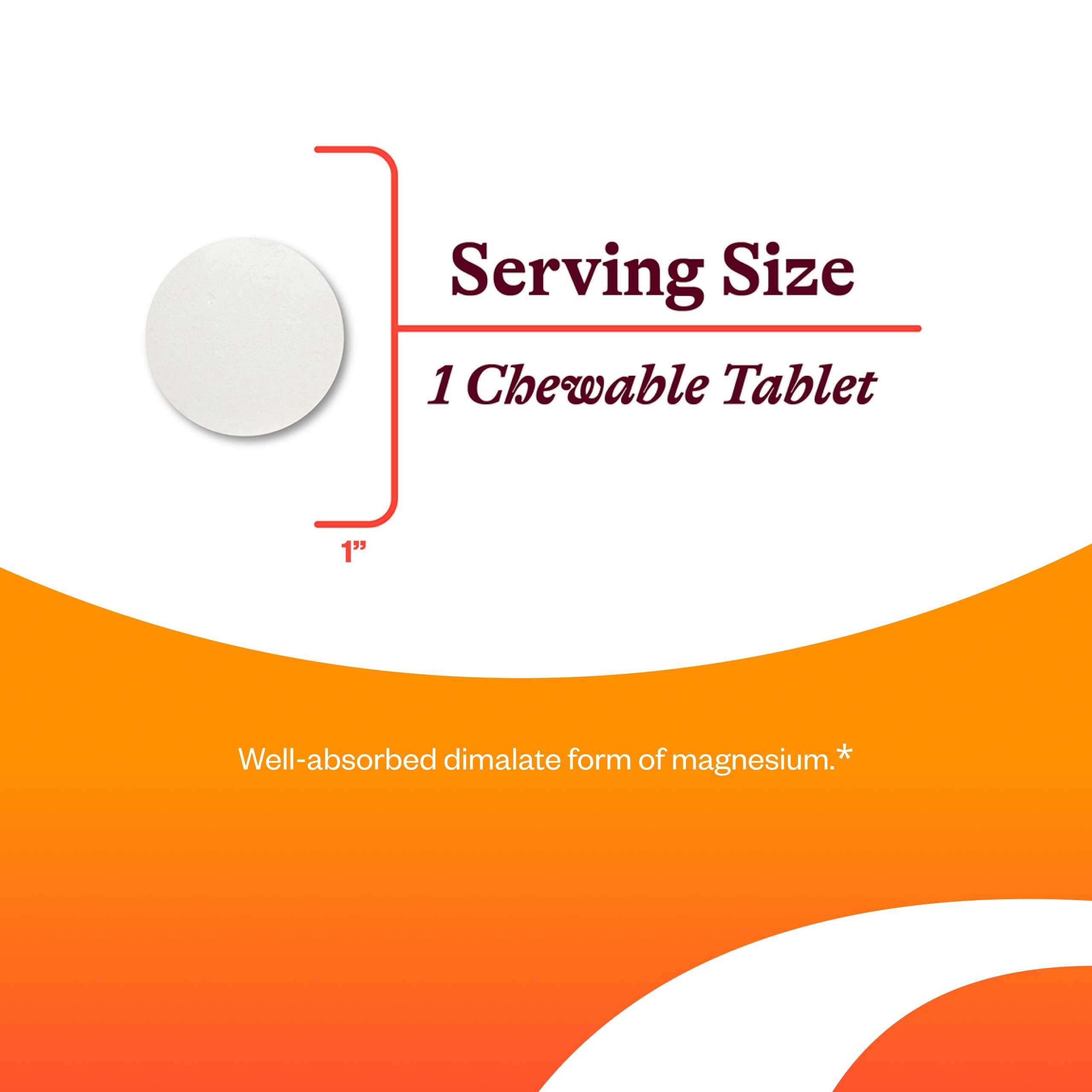 Close-up of Seeking Health Chewable Magnesium Supplement tablet