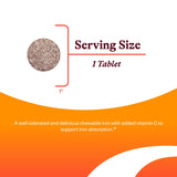 Close-up of Seeking Health Iron Supplement chewable tablet