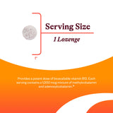 Close-up of Seeking Health Vitamin B12 Lozenges with ingredients