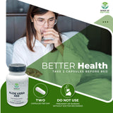 Close-up of Sense of Nature Aloe Vera 450 capsules