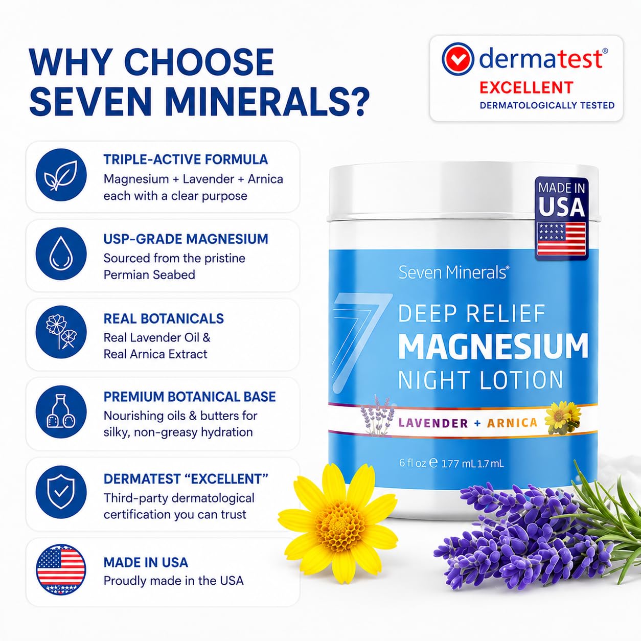 Close-up of Seven Minerals Deep Relief Magnesium Night Lotion texture
