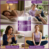 Close-up of Seven Minerals Night Magnesium Cream Lavender texture