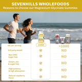Close-up of Sevenhills Wholefoods Magnesium Gummies with pineapple flavour