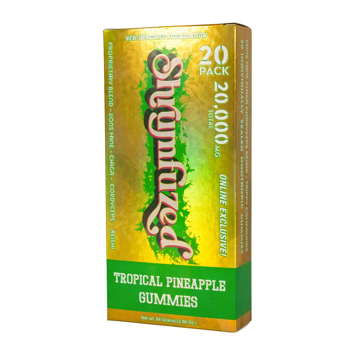 Close-up of Shrumfuzed Mushroom Supplement capsules