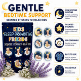 Close-up of Sleep Promoting Stickers showing smiley face design