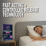 Close-up of Sleep Soundly Melatonin 10 mg tablets showing tablet size